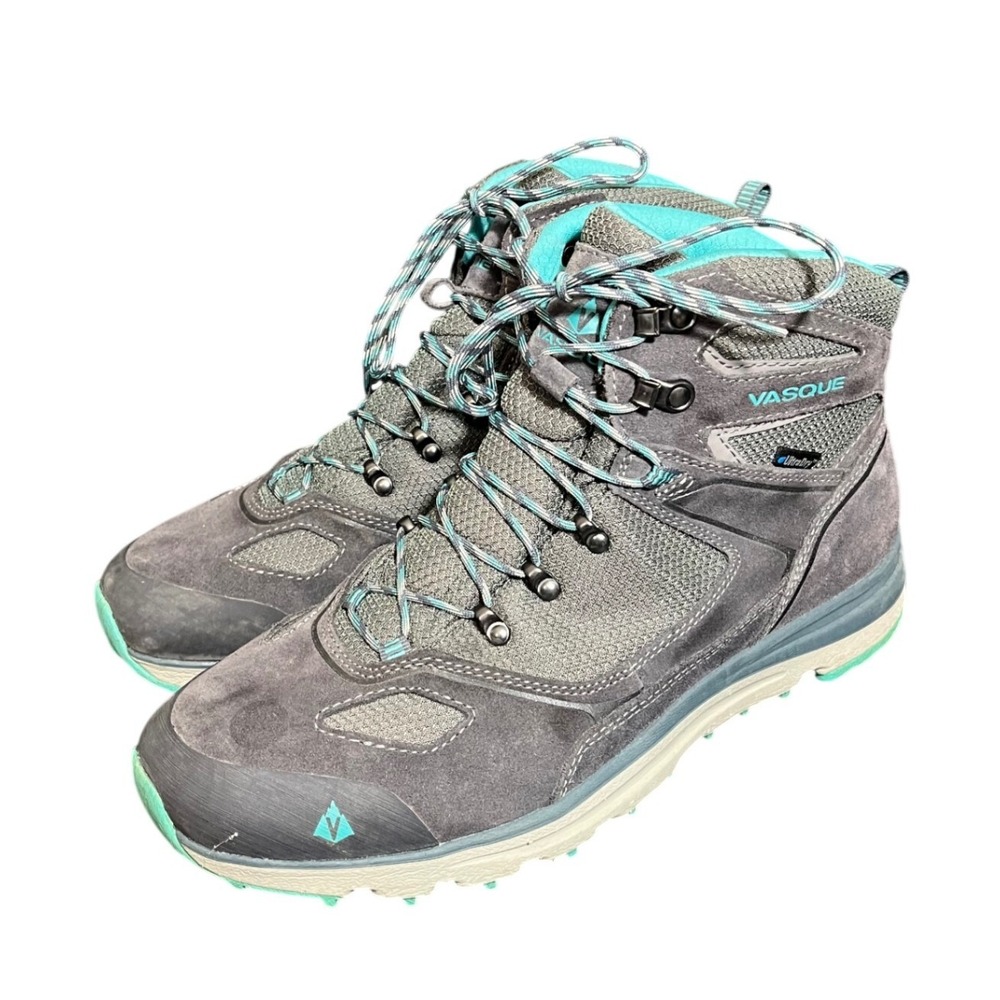 Vasque Mesa Trek UltraDry 7449 Hiking Boots Trails Gray‎ Green Womens Size 10.5